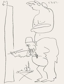 Pablo Picasso, Le Peintre et son Modele (Mourlot 354; Bloch 1035), Regards sur Paris, Limited