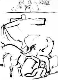 Pablo Picasso, Composition (Bloch 1276; Czwiklitzer 23), Toros y Toreros, Limited Edition Lithograph