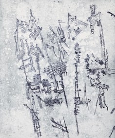 Camille Bryen, Composition, Feuilles eparses, Limited Edition Etching