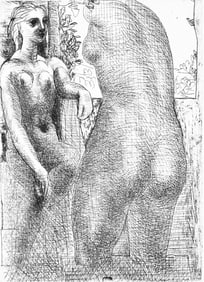 Pablo Picasso, Modele et Grande Sculpture de Dos, Suite Vollard, Fac-simile Signed, Limited Edition