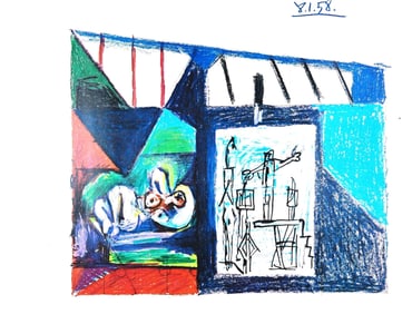 Pablo Picasso, 8.1.58. (Cramer 155), La Chute d'Icare, Limited Edition Heliogravure