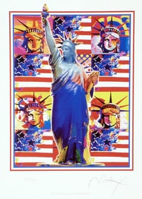 Peter Max, God Bless America, Hand Signed, Official Limited Edition Lithograph