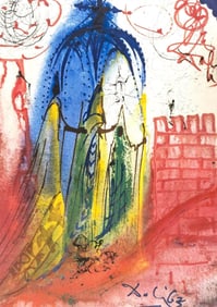 Salvador Dali, Composition (Michler/Lopsinger 1601), Romeo e Giulietta, Limited Edition Lithograph