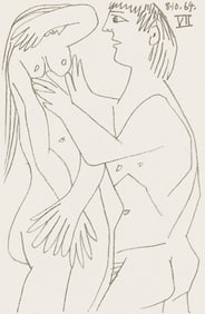 Pablo Picasso, 8.10.64. VII (Cramer 148), Le Gout du Bonheur, Limited Edition Mixed Media Lithograph