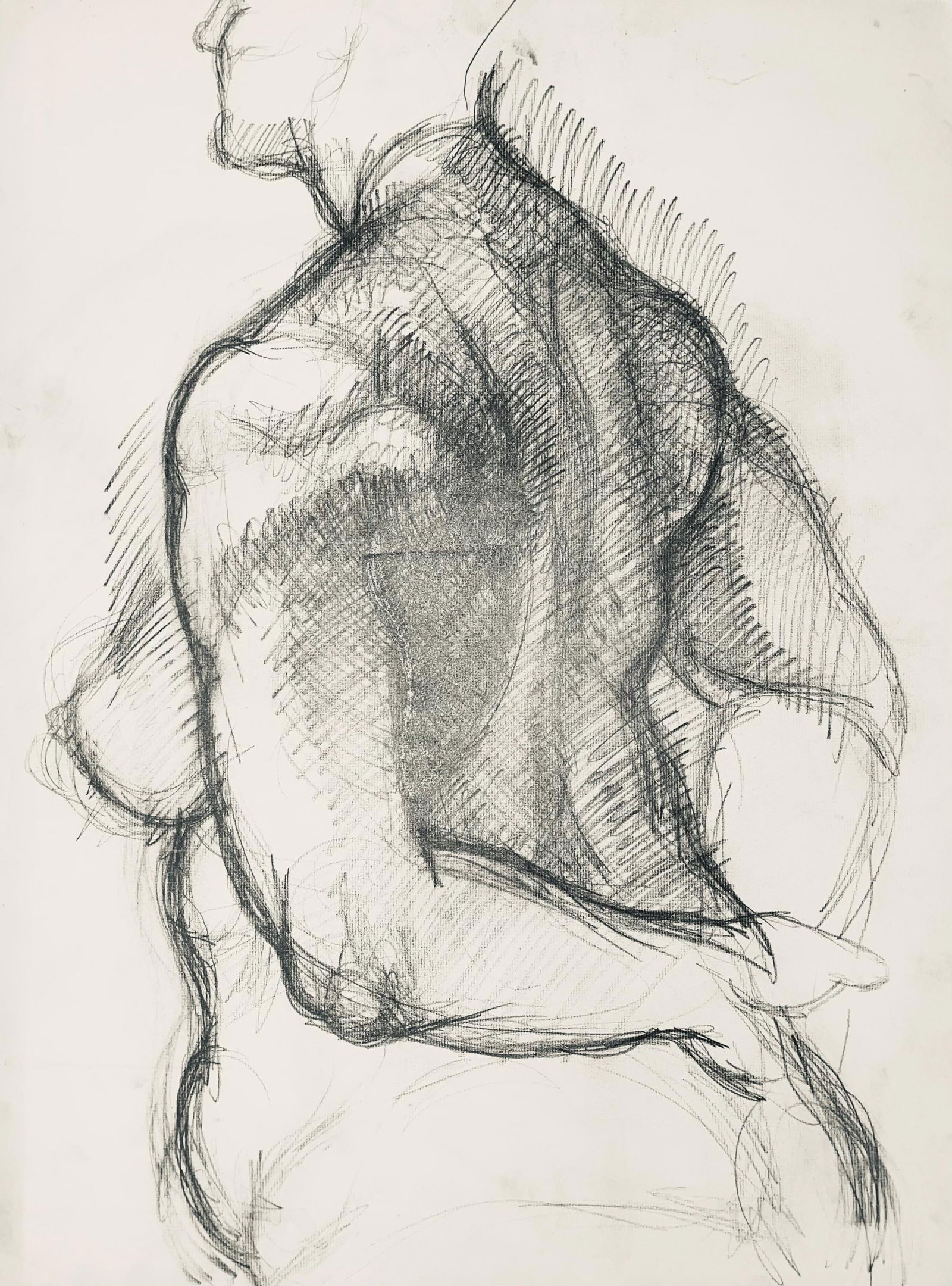 Ian Hornak, Renaissance Female Nude Figure Study, 1963, Original Drawing (1 of 4)