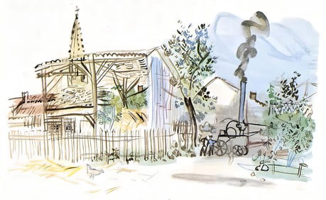 Raoul Dufy, La batteuse s'en va, page, Vacances forcees