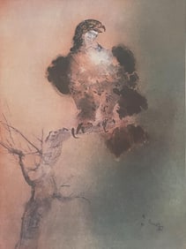 Kaiko Moti, Falcon, Original Edition Offset Lithograph