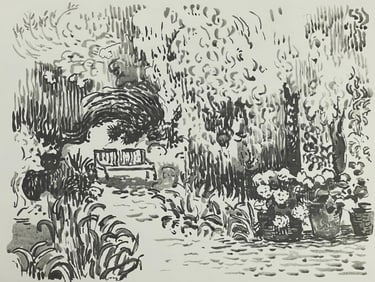 Paul Signac, St-Tropez. Le jardin, Signac Dessins, Limited Edition Lithograph