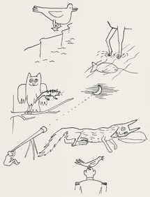 Alexander Calder, Composition, A Bestiary, Limited Edition Letterpress Print