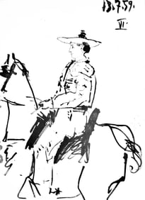 Pablo Picasso, Composition (Bloch 1276; Czwiklitzer 23), Toros y Toreros, Limited Edition Lithograph