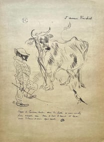 Henri de Toulouse-Lautrec, Composition, Derriere le miroir, Limited Edition Lithograph