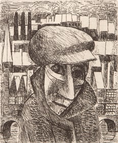 Marcel Gromaire, Composition, Vers un monde volage, Limited Edition Etching