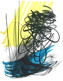 Hans Hartung, L differe-2, San Lazzaro et ses Amis, XXe siecle, Limited Edition Lithograph