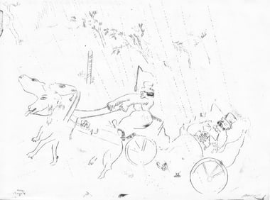 Marc Chagall, En route vers Sobakevitch (Cramer 17), Nicolas Gogol, Les Ames mortes, Limited Edition