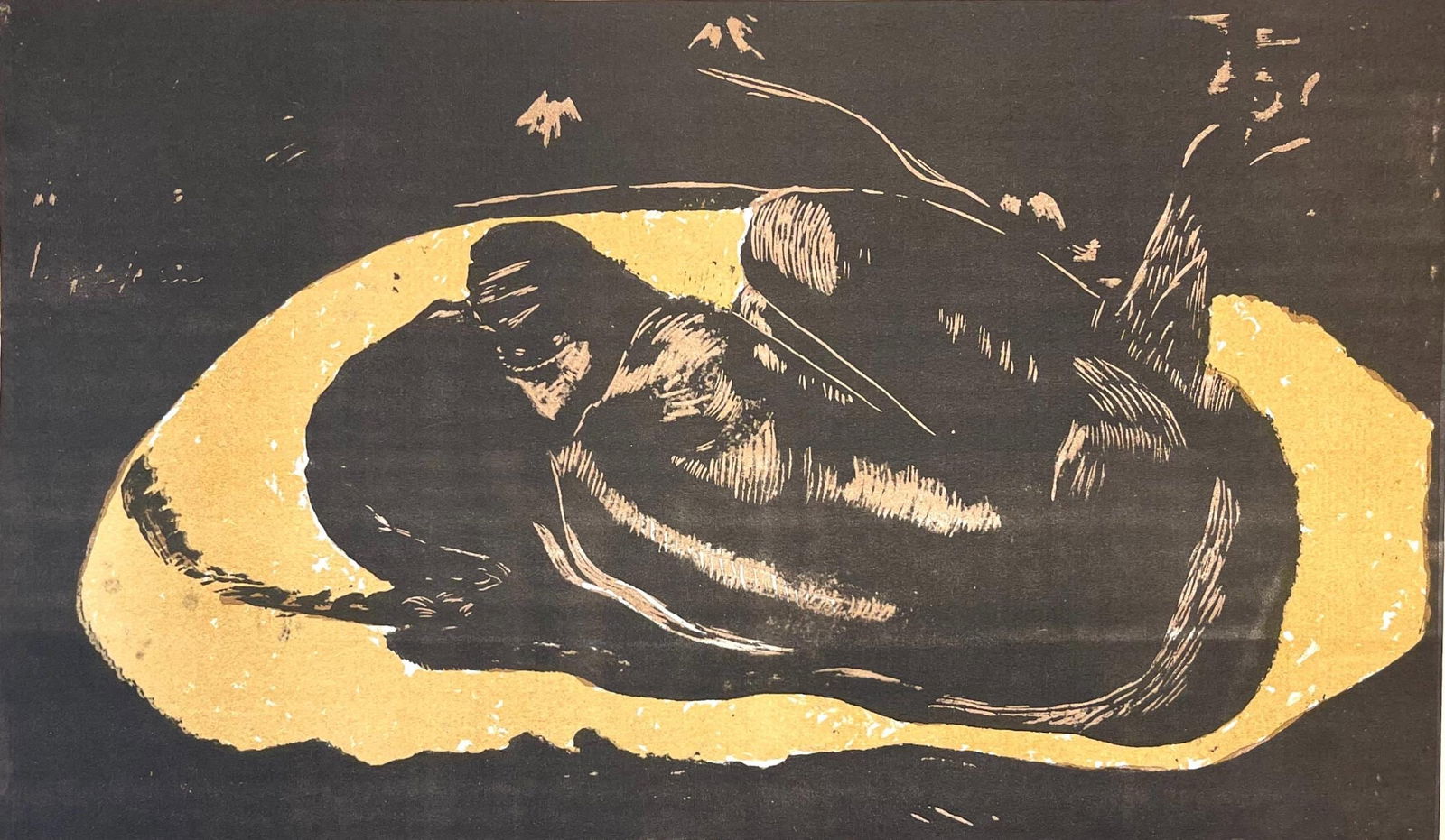 Paul Gauguin, Spirit of the Dead (Manao tupapau), Limited Edition Woodcut (1 of 4)