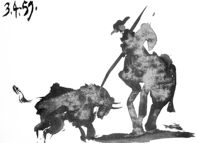 Pablo Picasso, Composition (Bloch 1276; Czwiklitzer 23), Toros y Toreros, Limited Edition Lithograph