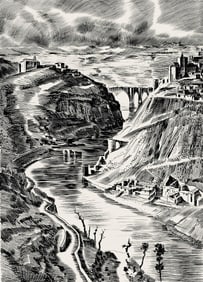 Albert Decaris, Composition, Portrait de A. Decaris, Limited Edition Engraving