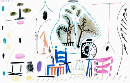 Pablo Picasso, Composition (Cramer 101), Carnet de la Californie, Limited Edition Collotype