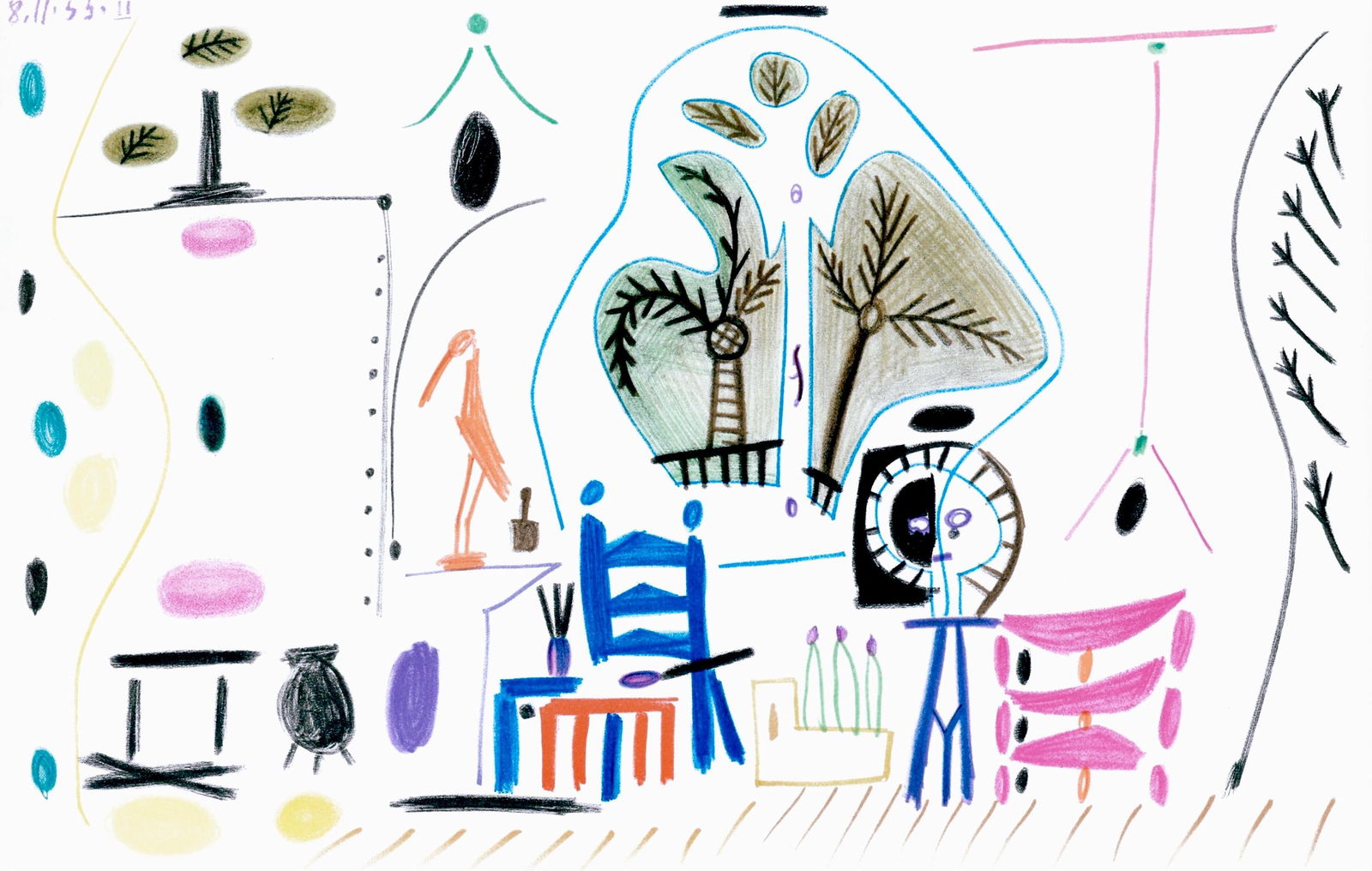 Pablo Picasso, Composition (Cramer 101), Carnet de la Californie, Limited Edition Collotype (1 of 4)