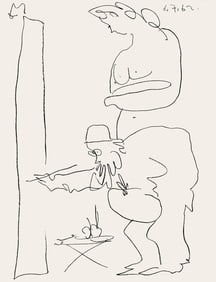Pablo Picasso, Le Peintre et son Modele (Mourlot 354; Bloch 1035), Regards sur Paris, Limited