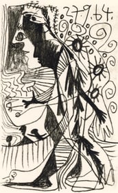 Pablo Picasso, 27.9.24. (Cramer 148), Le Gout du Bonheur, Limited Edition Mixed Media Lithograph