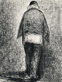 Georges Seurat, L'homme au plaid, Seurat, Limited Edition Lithograph