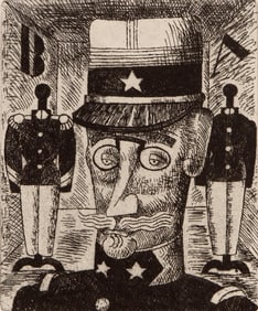 Marcel Gromaire, Composition, Vers un monde volage, Limited Edition Etching