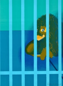 Gilles Aillaud, Composition, Variations sur l'imaginaire, Limited Edition Lithograph