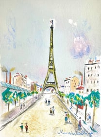 Maurice Utrillo, la Tour Eiffel, Paris Capitale, Limited Edition Lithograph