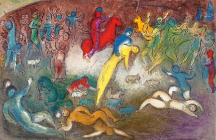 Marc Chagall, Enlevement de Chloe, Daphnis et Chloe, Limited Edition Heliogravure