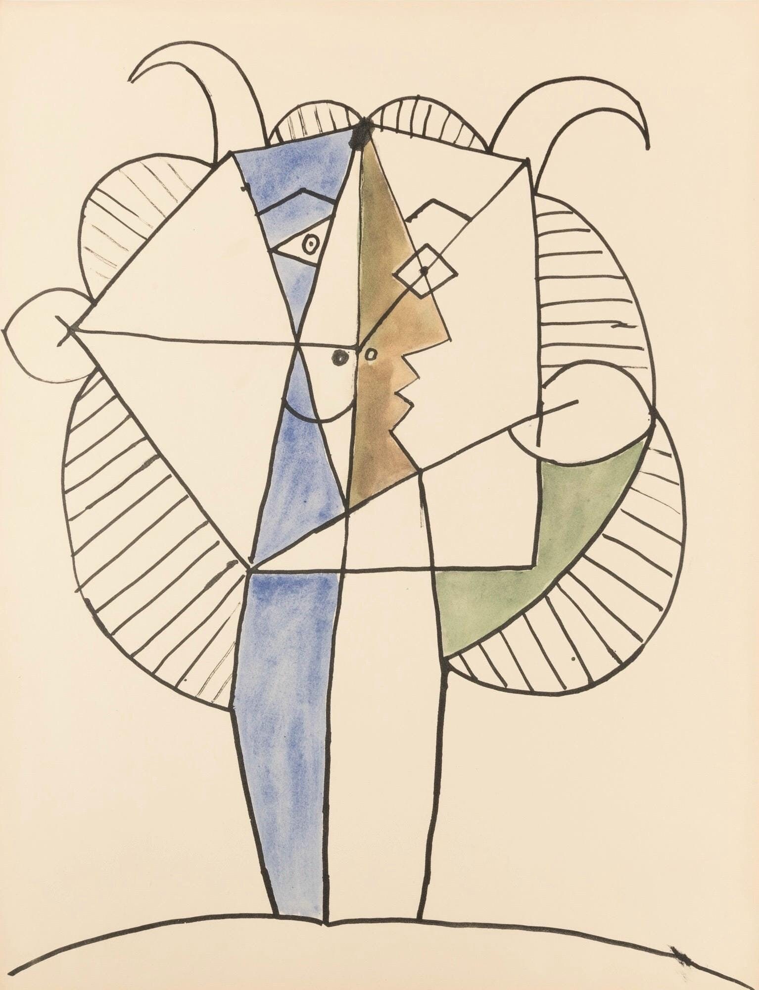 Pablo Picasso, Composition, Faunes et Flore d'Antibes, Limited Edition Lithograph (1 of 4)