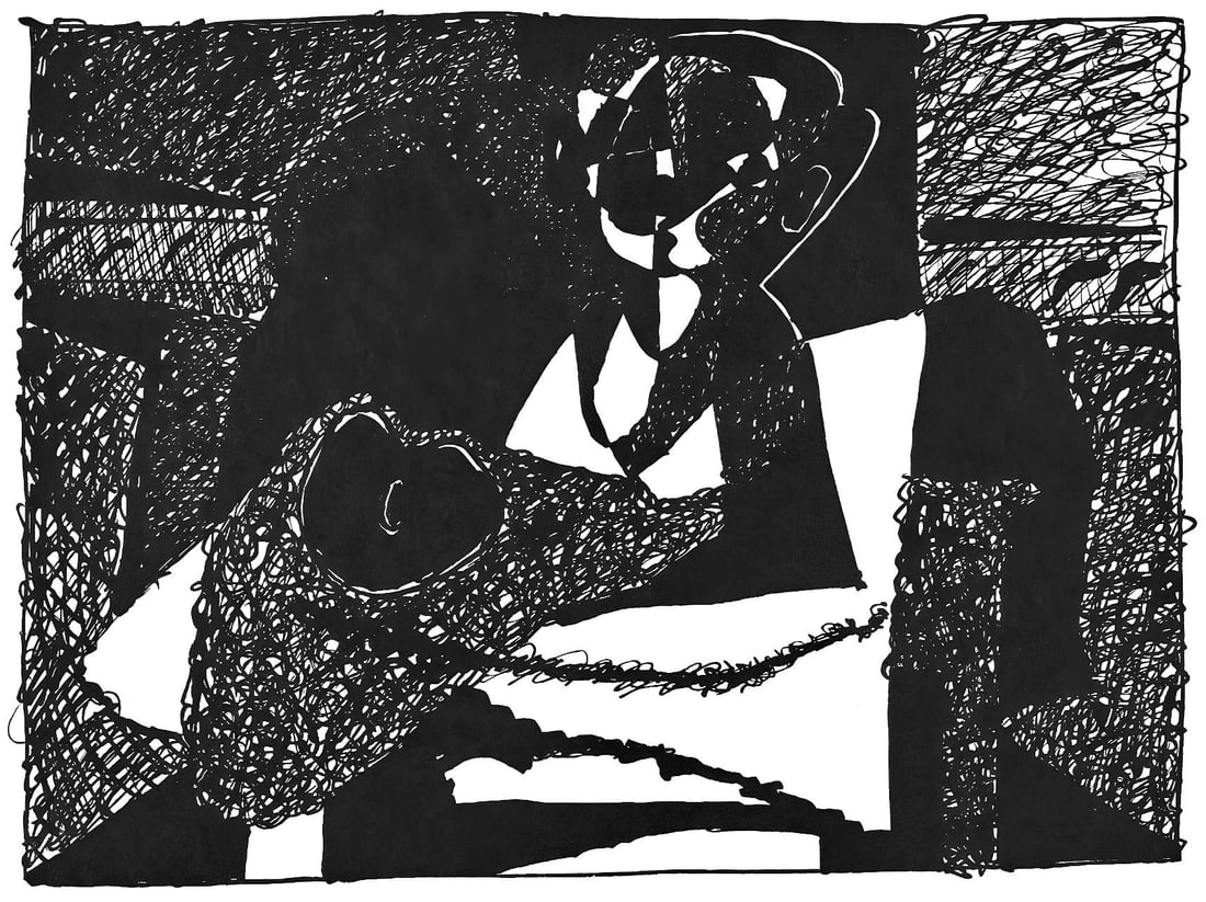 Pablo Picasso, Composition (Johnson/Vollard 193; Monod 10485), Helene chez Archimede, Limited (1 of 4)