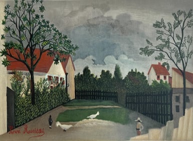 Henri Rousseau, La Rue, Derriere le miroir, Limited Edition Lithograph