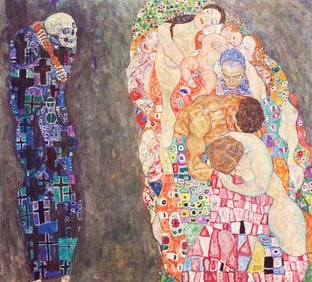 Gustav Klimt, Der Tod und das Leben, from Eine Nachlese, Limited Edition Heliogravure and Collotype
