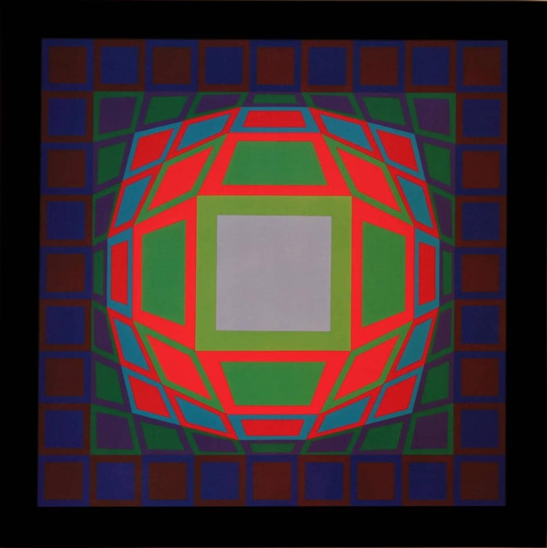 Victor Vasarely, Composition, Progressions III, Limited Edition Heliogravure (1 of 4)