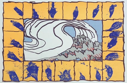 Pierre Alechinsky, Composition, Derriere le miroir, Limited Edition Lithograph