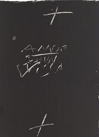 Antoni Tapies, Composition, Derriere le miroir, Limited Edition Lithograph