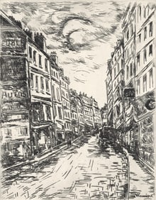 Maurice de Vlaminck, Rue de la Glaciere, A La gloire a Paris, Limited Edition Etching