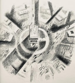 Robert Delaunay, La place de l'Etoile (Habasque 720-728), Allo! Paris!, Limited Edition Lithograph