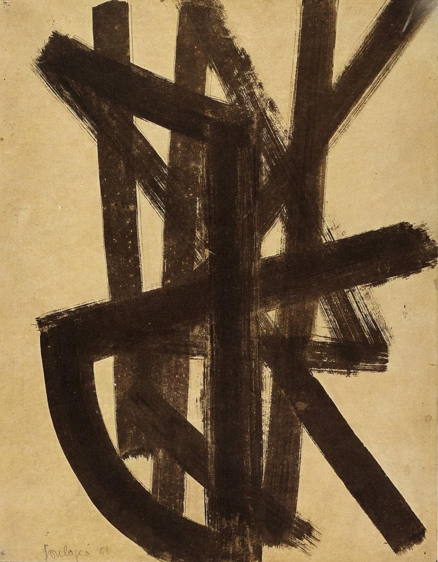 Pierre Soulages, Composition, Pierre Soulages, Peintres d'aujourd'hui, Limited Edition Heliogravure (1 of 4)
