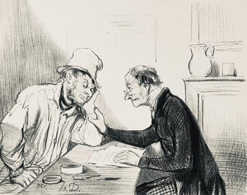 Honore Daumier, Composition, Honore Daumier, Law and Justice, Limited Edition Lithograph