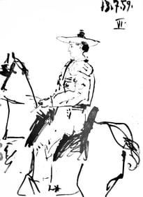 Pablo Picasso, Composition (Bloch 1276; Czwiklitzer 23), Toros y Toreros, Limited Edition Lithograph