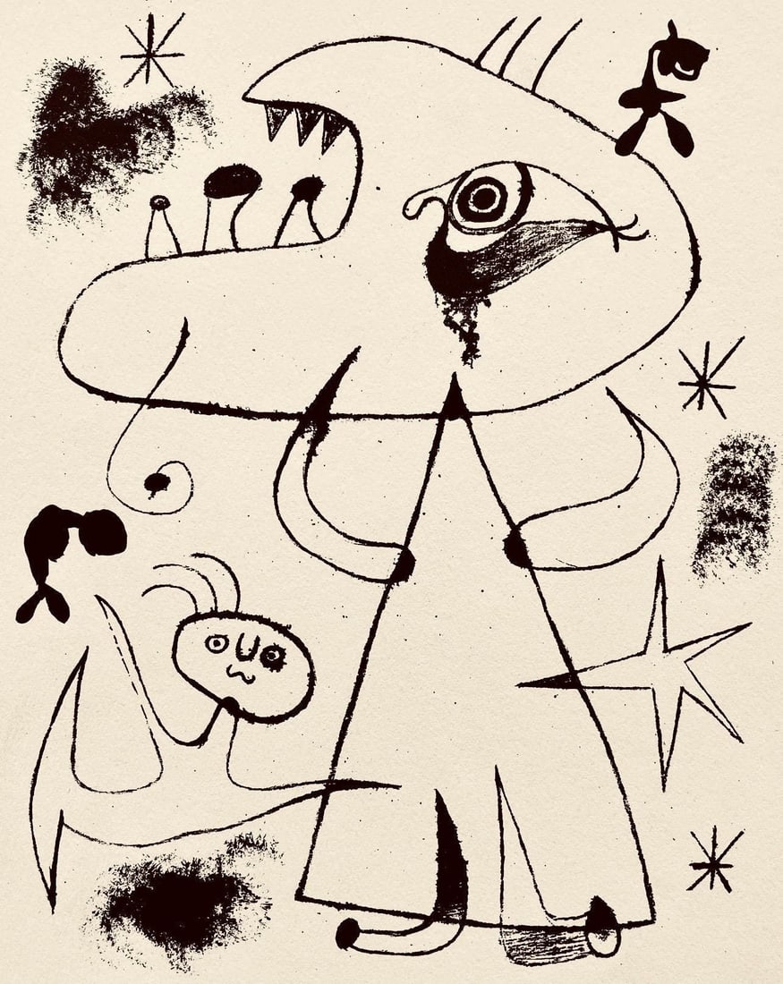 Joan Miro, Composition, The Prints of Joan Miro, Limited Edition Etching (1 of 4)