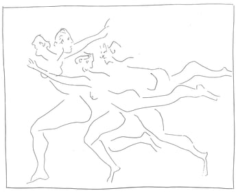 Pablo Picasso, Quatre femmes en fuite, Les Metamorphoses, Limited Edition Lithograph
