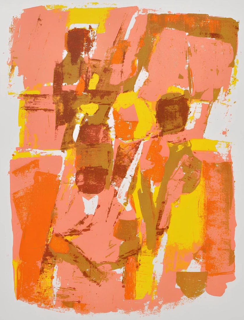 Orlando Pelayo, Composition, Œuvres completes d'Albert Camus, Limited Edition Lithograph (1 of 4)