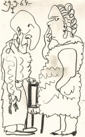 Pablo Picasso, 29.9.64. I (Cramer 148), Le Gout du Bonheur, Limited Edition Mixed Media Lithograph