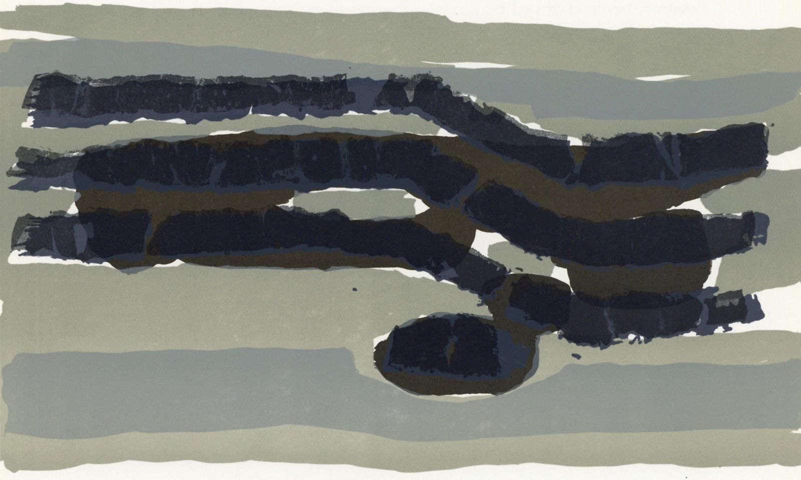 Raoul Ubac, Composition, Derriere le miroir, Limited Edition Lithograph (1 of 4)