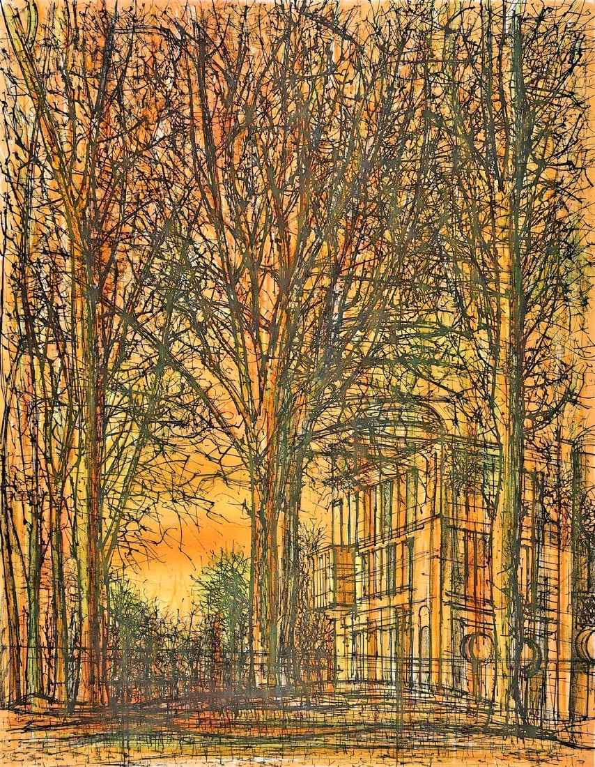 Jean Carzou, La Maison dans les arbres, Regards sur Paris, Limited Edition Lithograph (1 of 4)