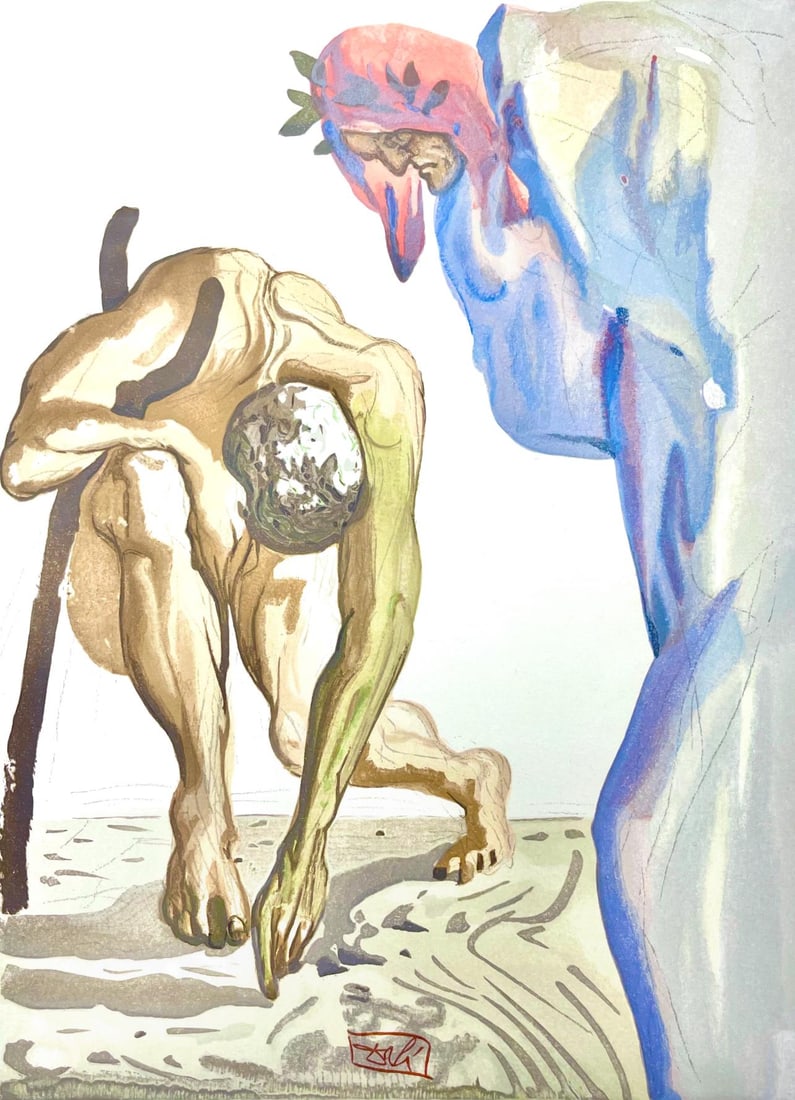 Salvador Dali, Fegefeuer VII (Michler/Lopsinger 1039-1138; Field 189-200), Die Gottliche Komodie, (1 of 4)