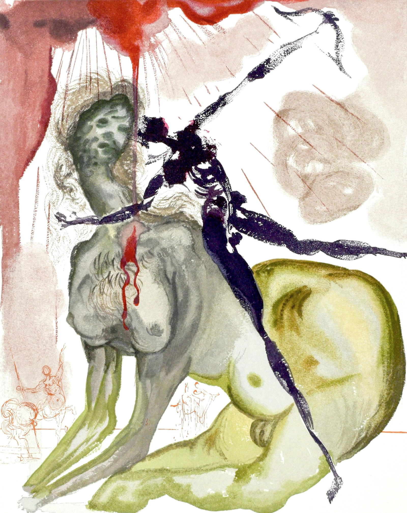 Salvador Dali, Inferno XII (Michler/Lopsinger 1039-1138; Field 189-200), La Divina Commedia, Limited (1 of 4)